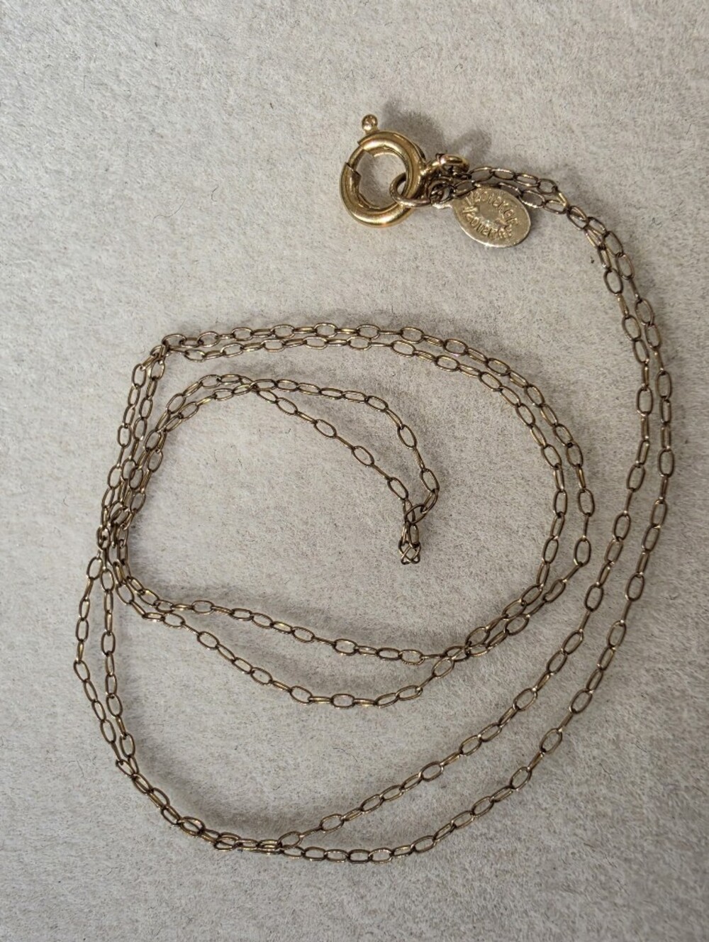 Vintage Binder Brothers Gold Filled Chain Necklace • 20" • 0.81g